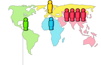 A: 4 en Asie, 1 en Afrique, 1 en Amérique, 1 en Europe + Russie